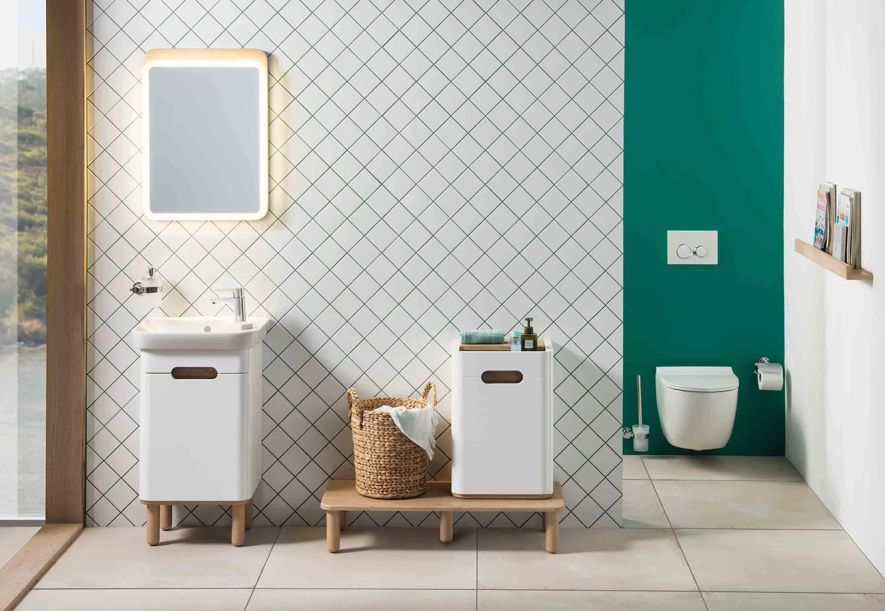 VitrA Bathrooms - Miniworx 10x10 Miniworx RAL 9016 White Mosaic Glossy