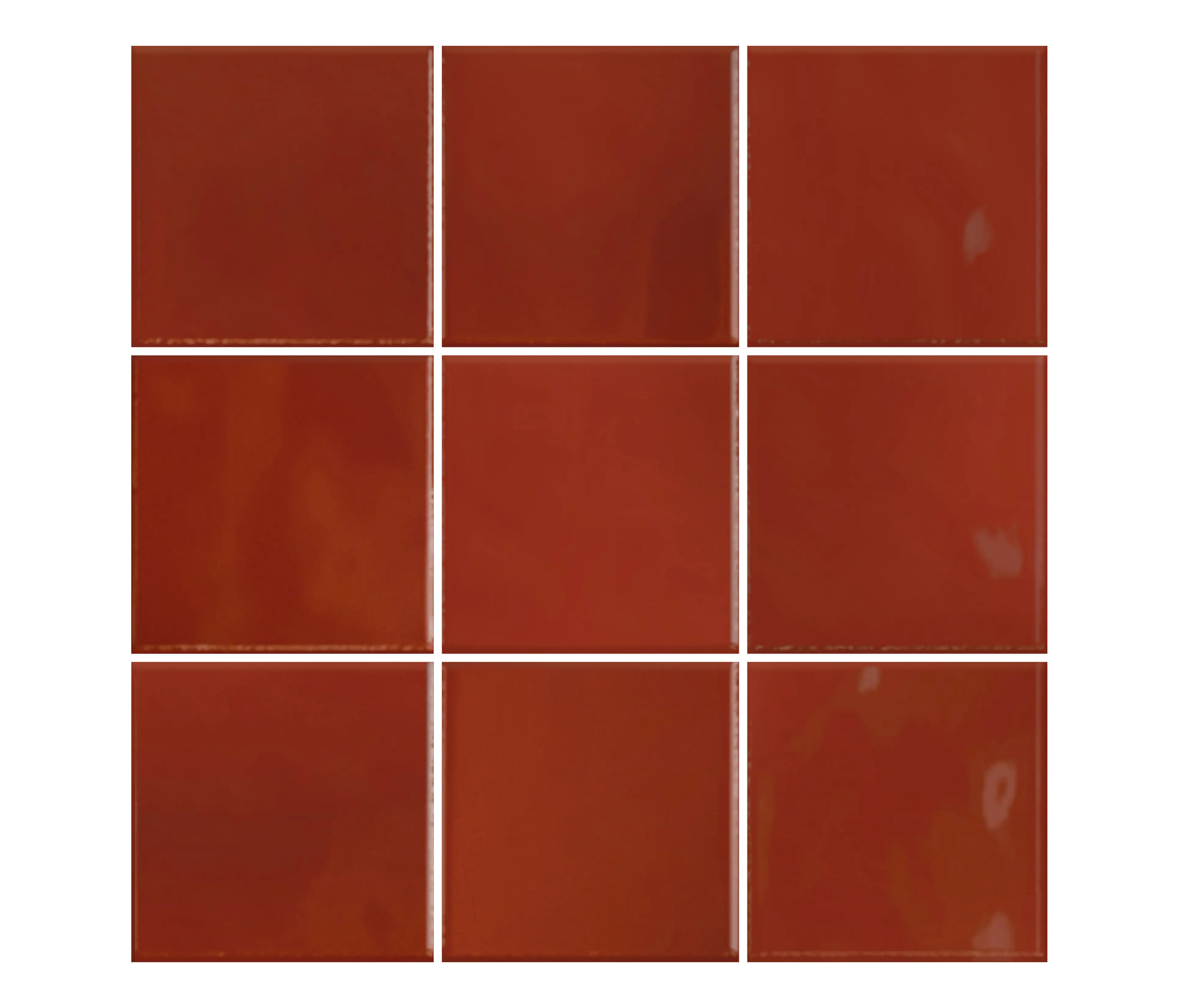 VitrA Bathrooms - Retromix 10x10 Retromix Tile Lava Red Glossy