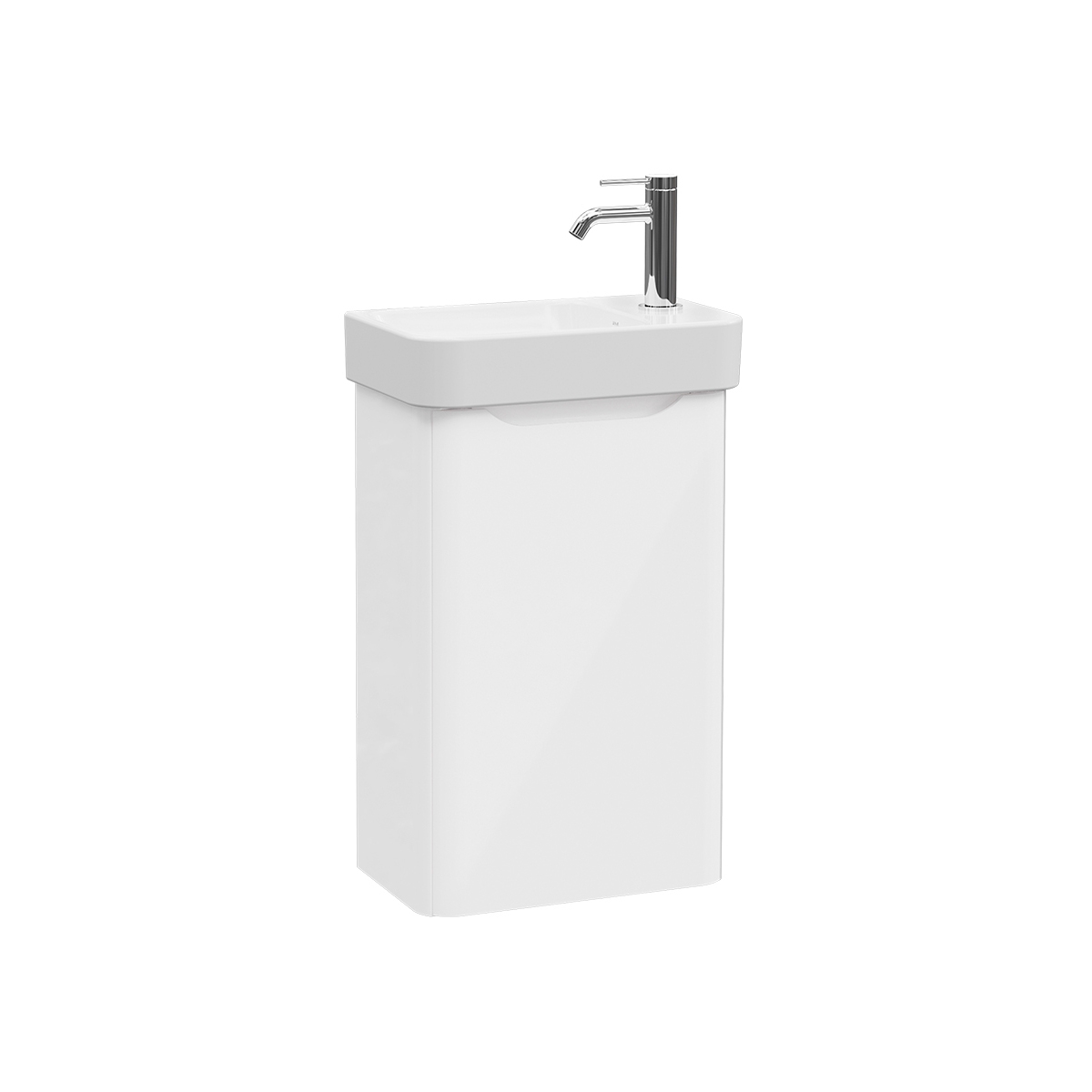 Mostrar el producto Integra Round Washbasin Unit, 45 cm, one door, compact, right del fabricante VitrA Bathrooms