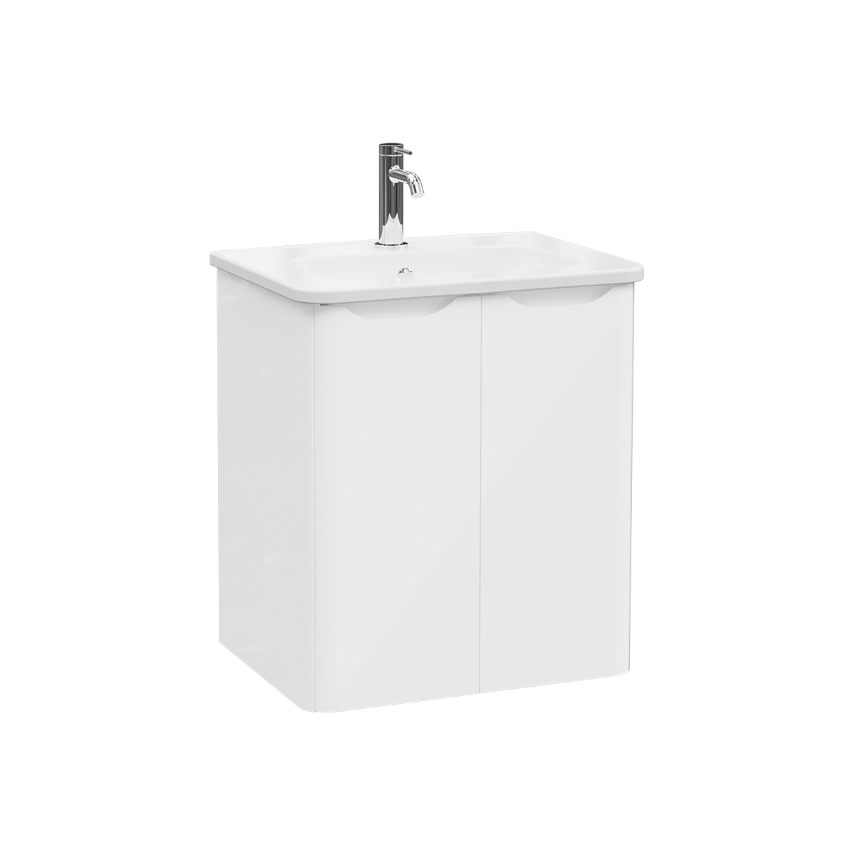 Integra Round Washbasin Unit, 60 cm, two doors