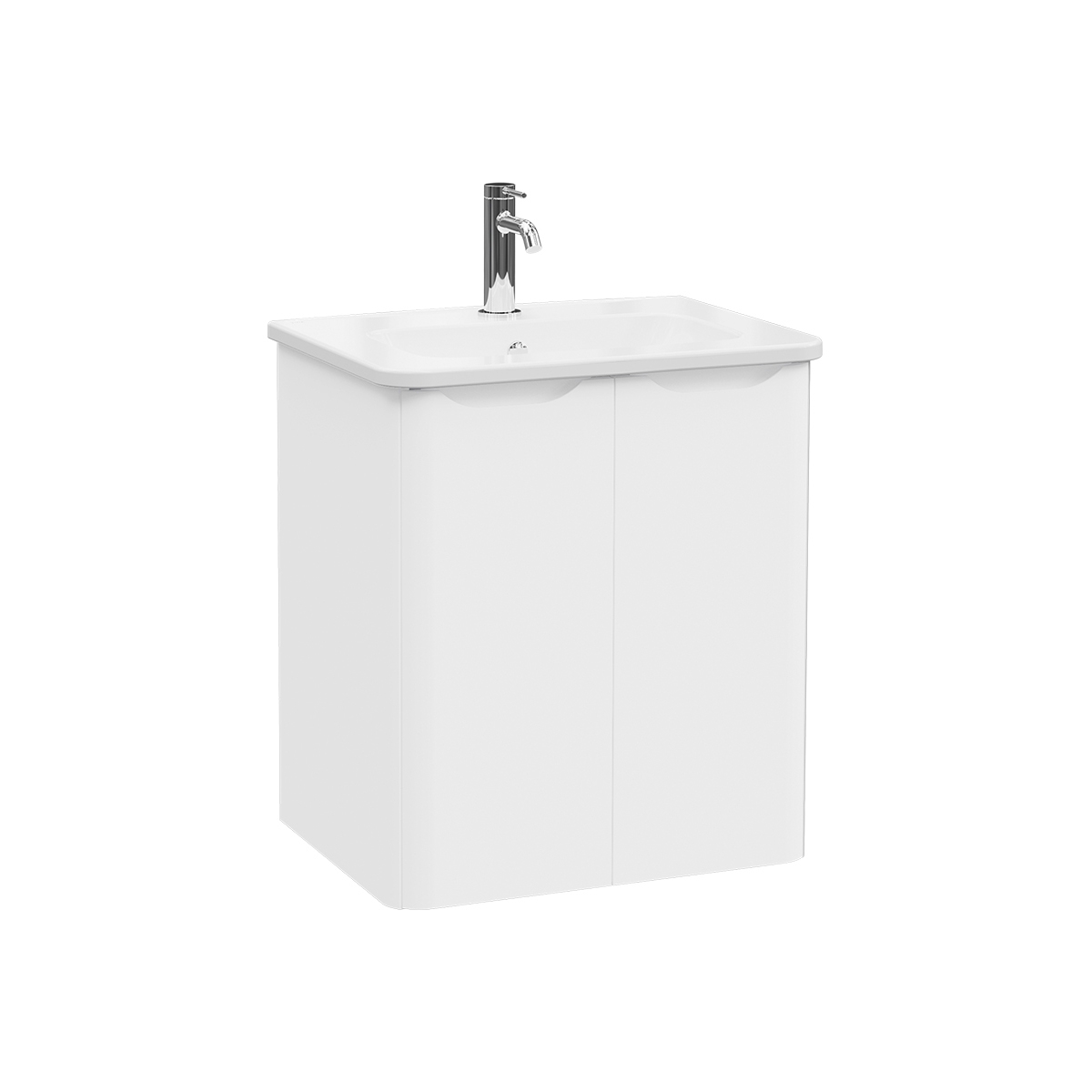 Integra Round Washbasin Unit, 60 cm, two doors