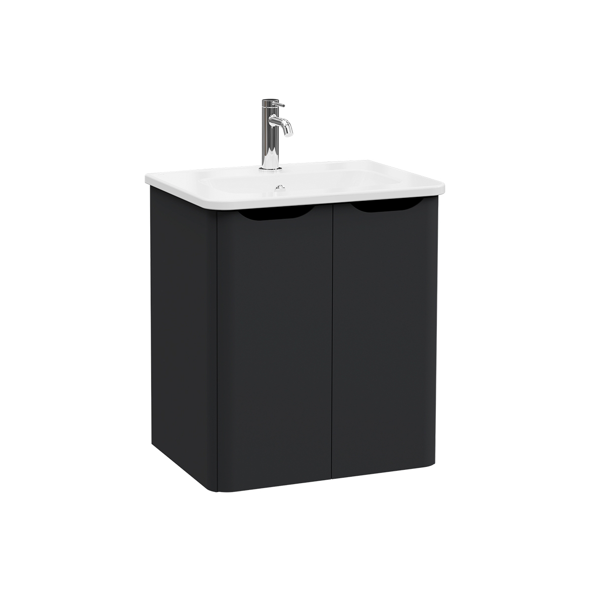 Integra Round Washbasin Unit, 60 cm, two doors