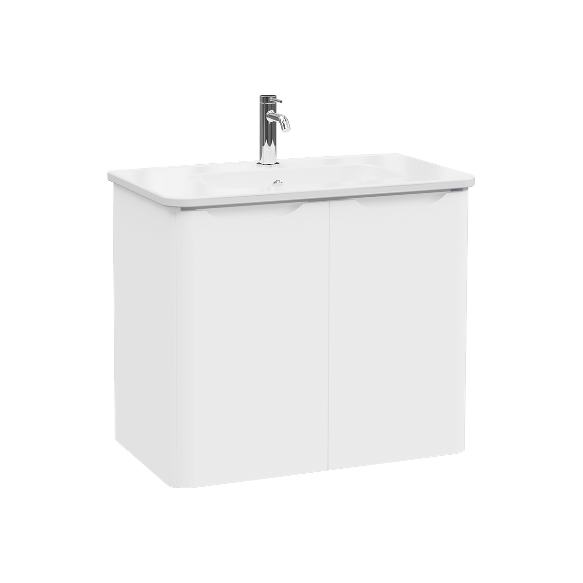 Integra Round Washbasin Unit, 80 cm, two doors