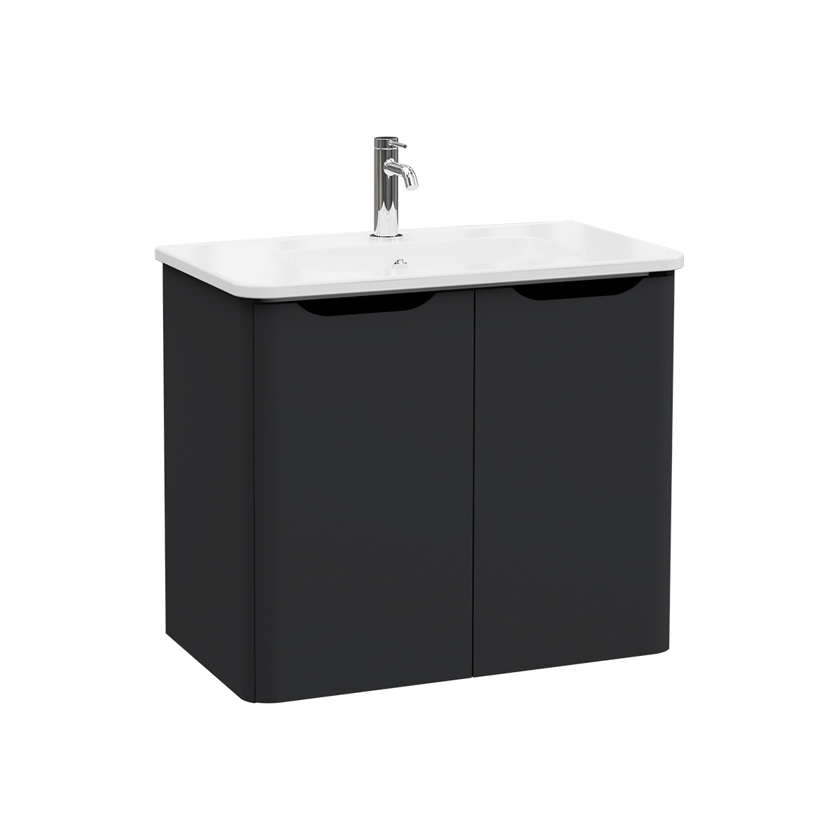 Integra Round Washbasin Unit, 80 cm, two doors