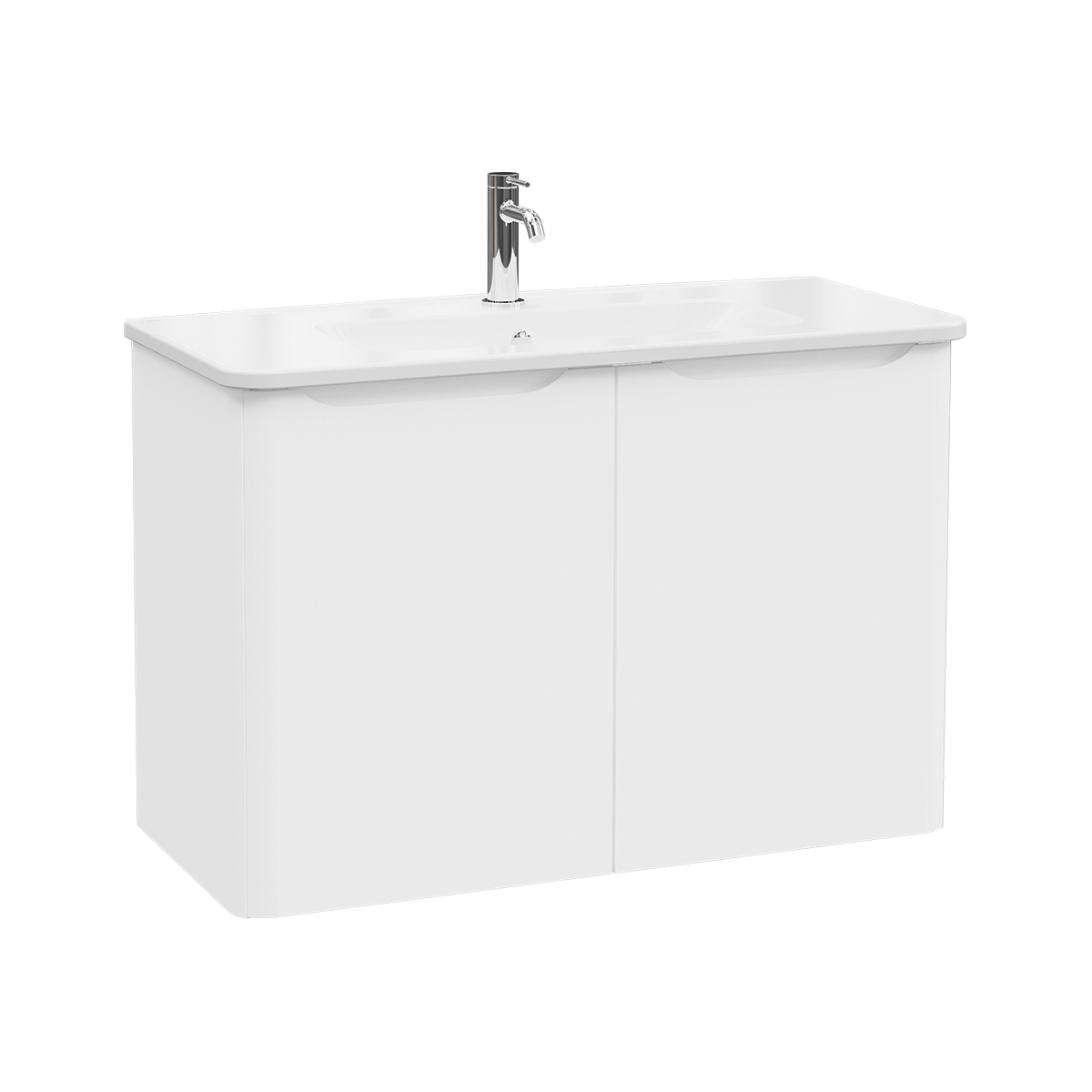 Integra Round Washbasin Unit, 100 cm, two doors