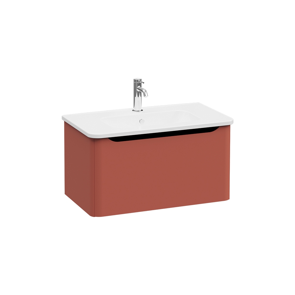 Mostra il prodotto Integra Round Washbasin Unit, 80 cm, one drawer del produttore VitrA Bathrooms