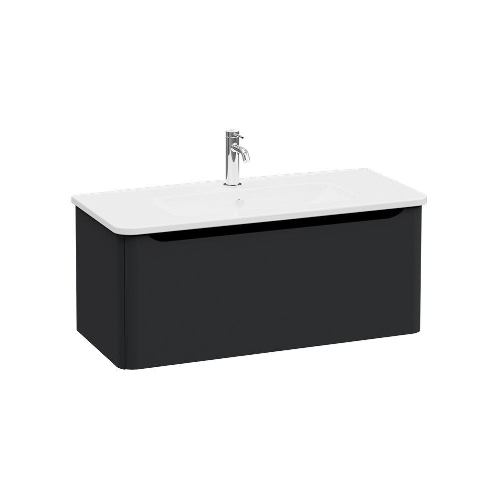 Integra Round Washbasin Unit, 100 cm, one drawer