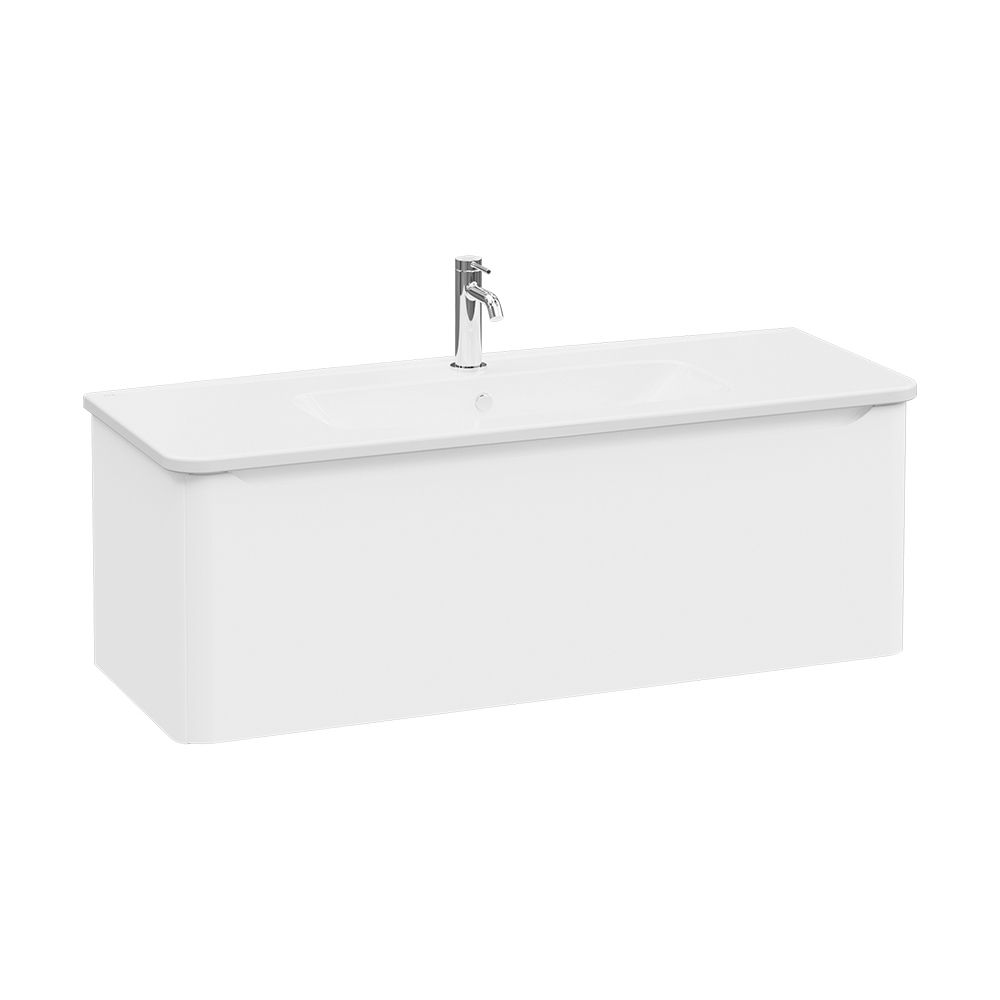 Integra Round Washbasin Unit, 120 cm, one drawer
