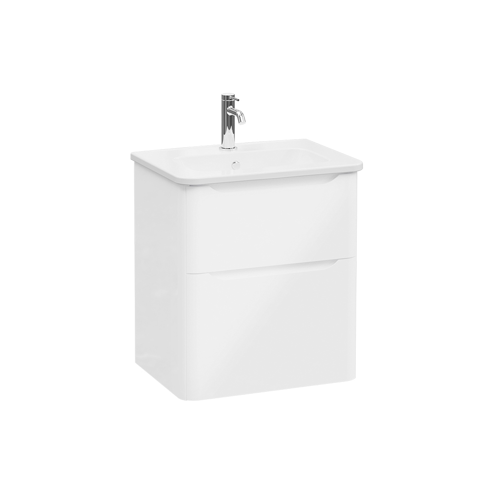 Integra Round Washbasin Unit, 60 cm, two drawers