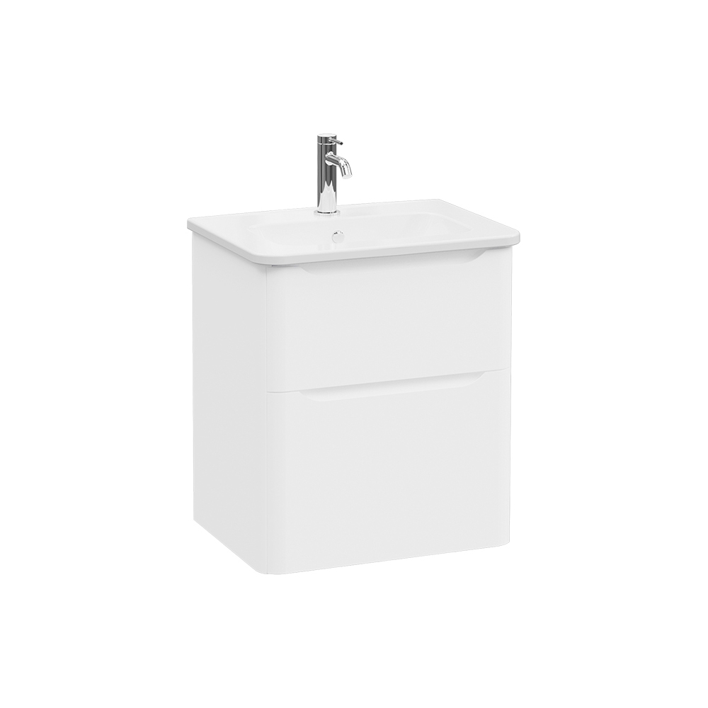 Integra Round Washbasin Unit, 60 cm, two drawers