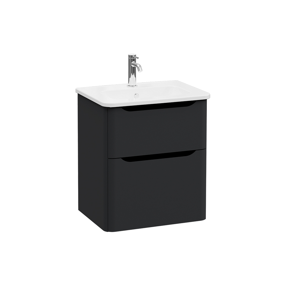 Integra Round Washbasin Unit, 60 cm, two drawers