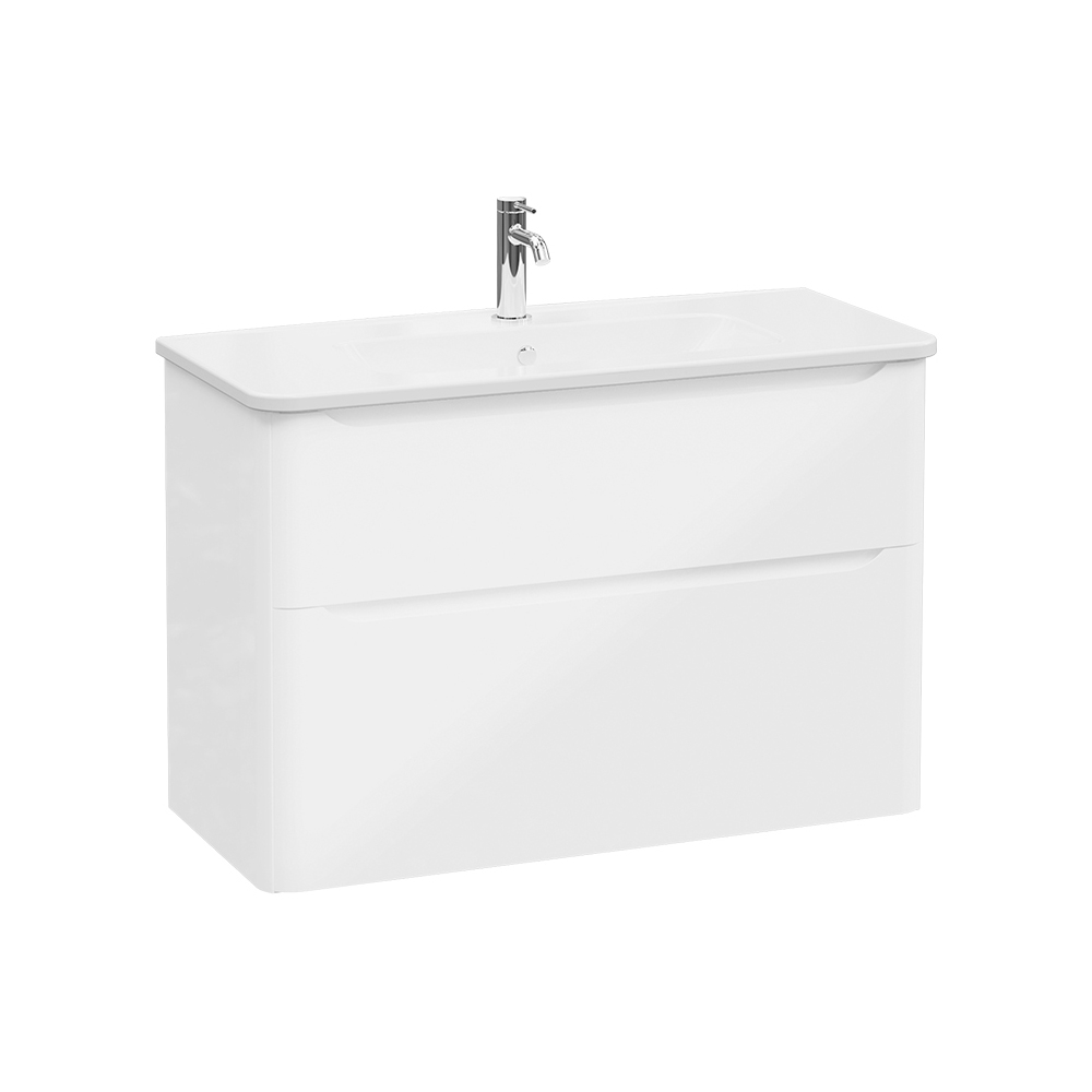 Integra Round Washbasin Unit, 100 cm, two drawers