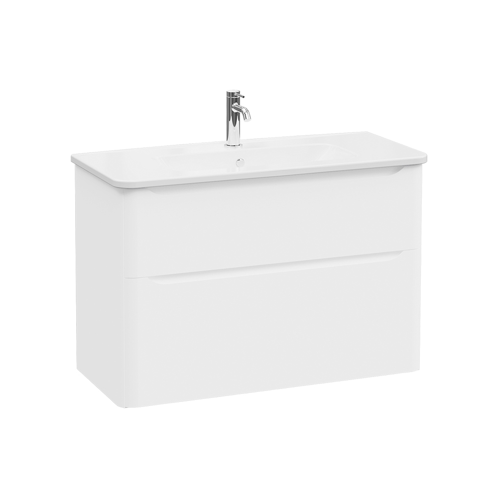 Integra Round Washbasin Unit, 100 cm, two drawers