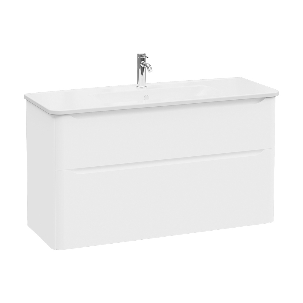 Integra Round Washbasin Unit, 120 cm, two drawers