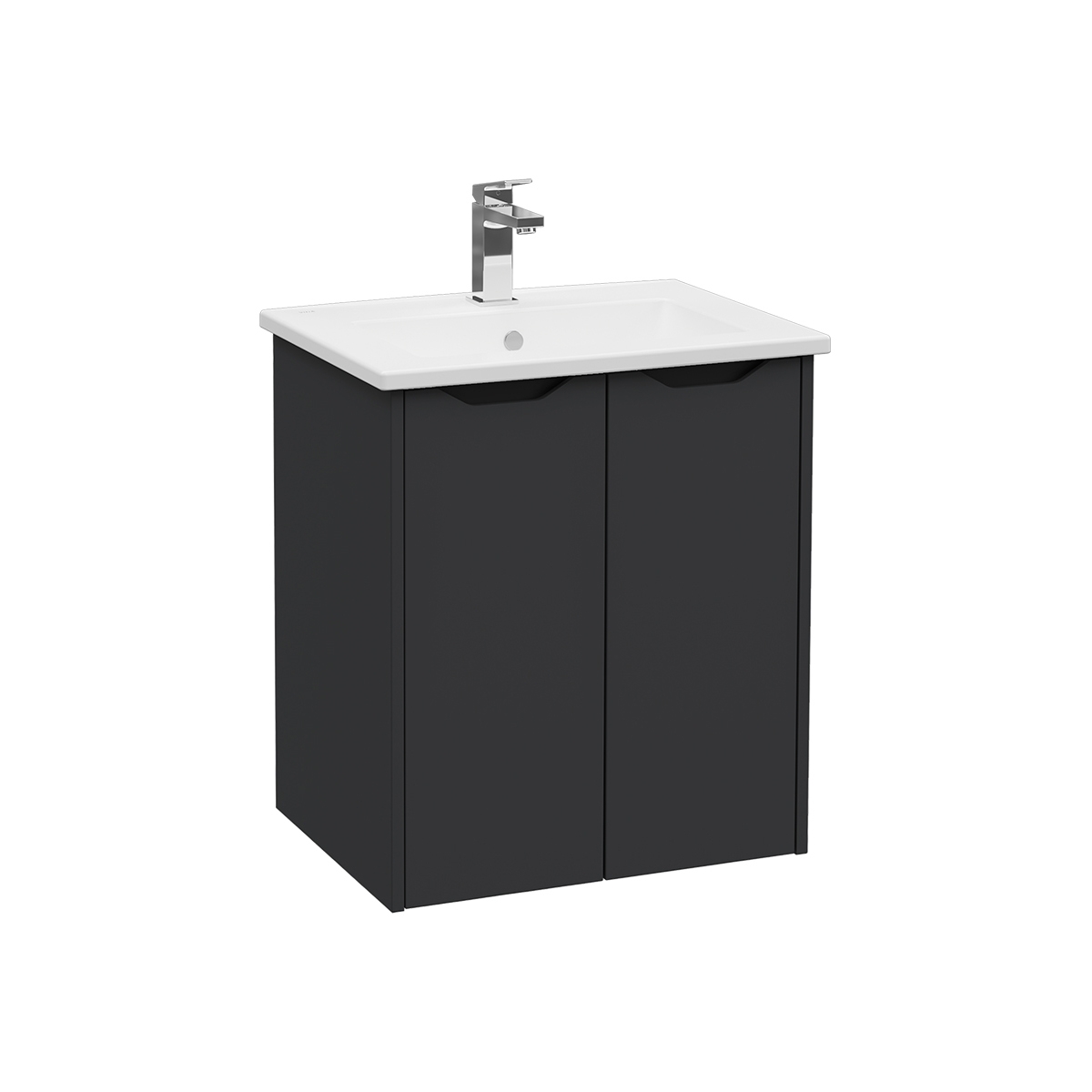 Integra Square Washbasin Unit, 60 cm, two doors