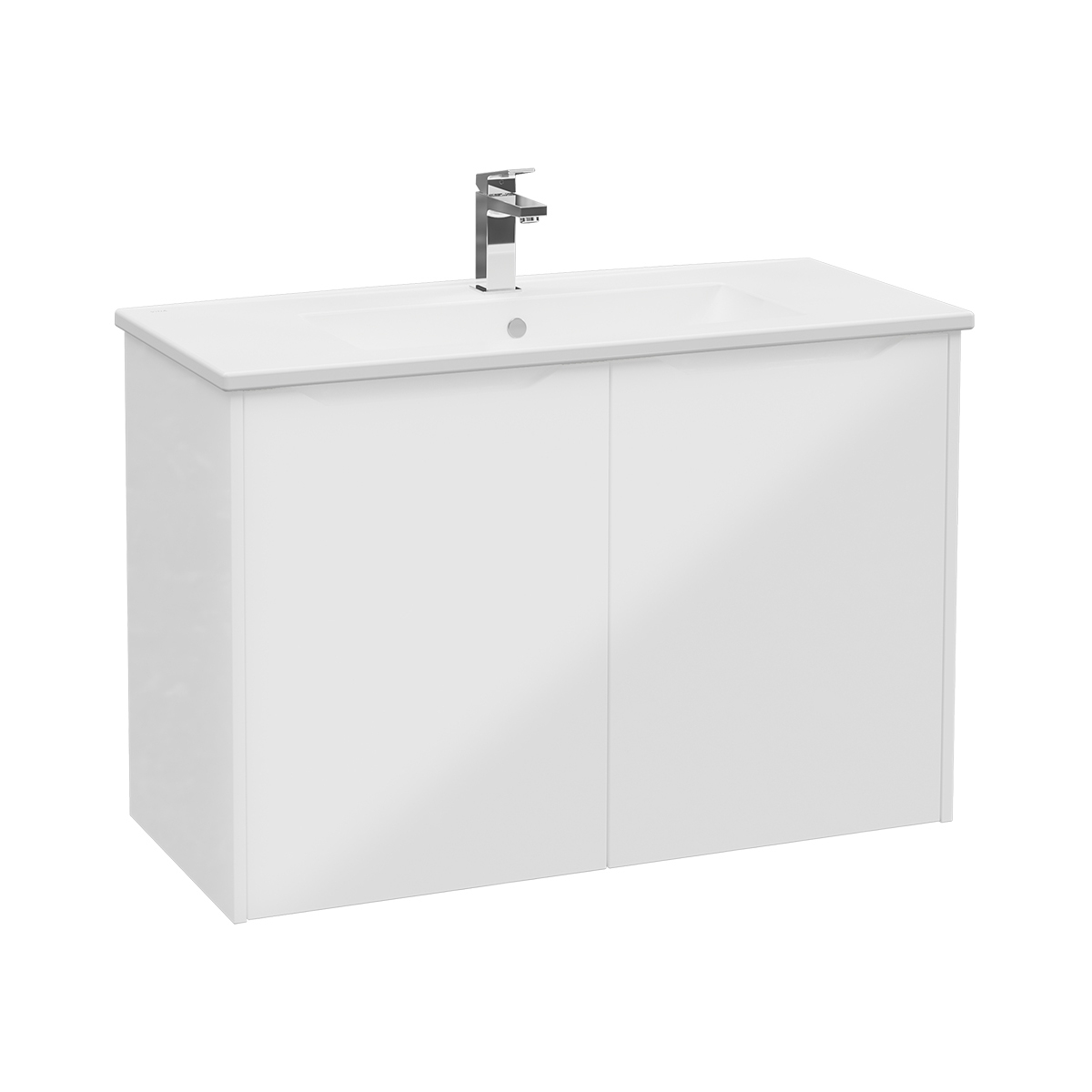 Produkt Integra Square Washbasin Unit, 100 cm, two doors des Herstellers VitrA Bathrooms anzeigen