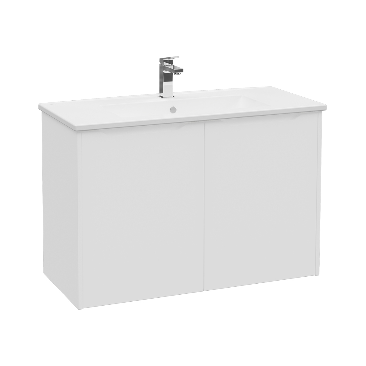 Integra Square Washbasin Unit, 100 cm, two doors
