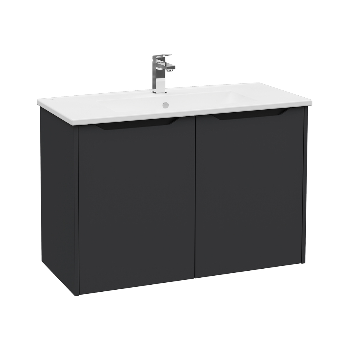 Integra Square Washbasin Unit, 100 cm, two doors