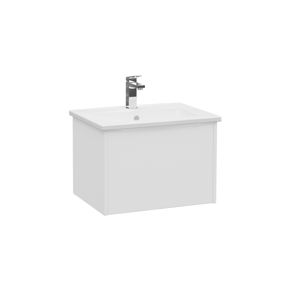 Integra Square Washbasin Unit, 60 cm, one drawer