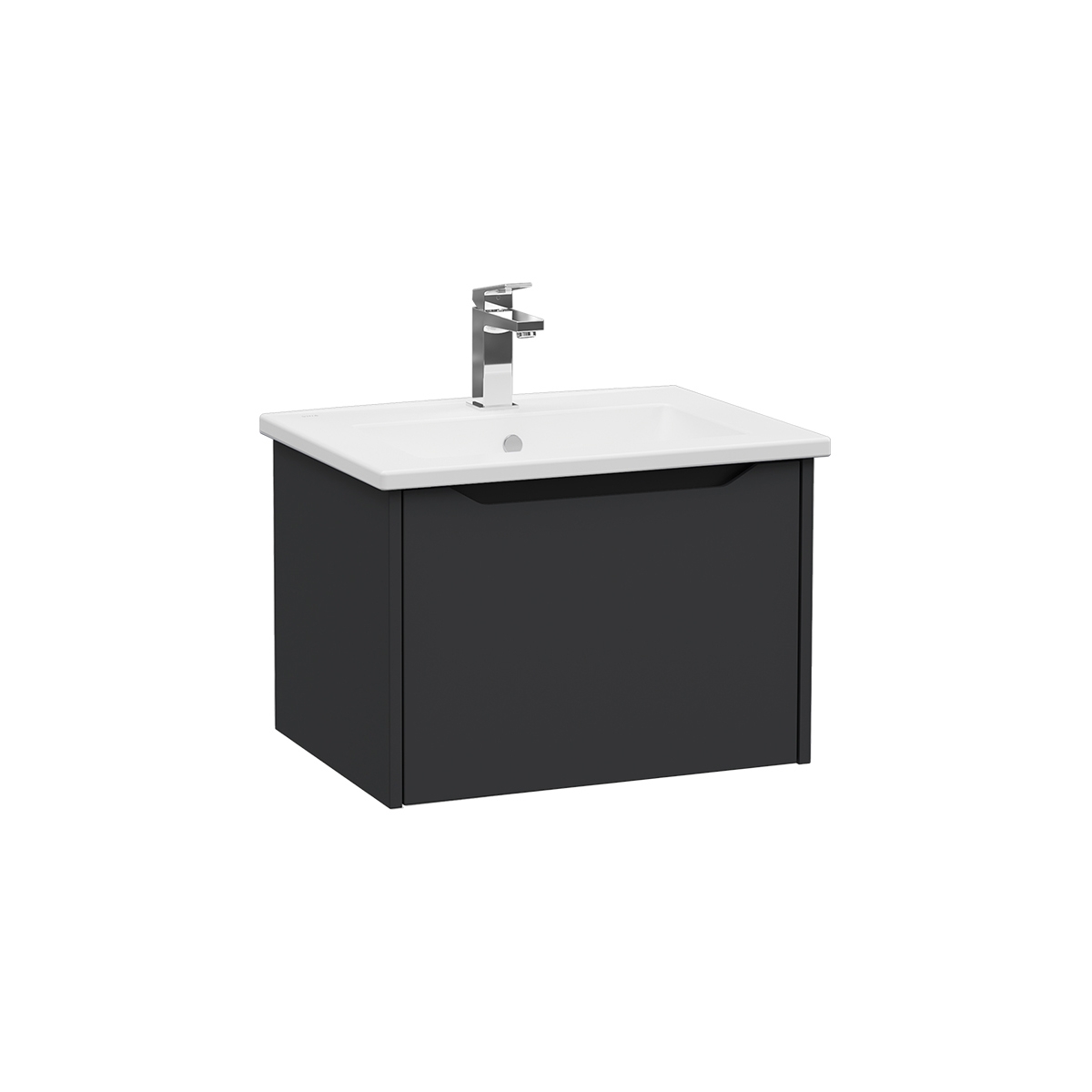 Integra Square Washbasin Unit, 60 cm, one drawer