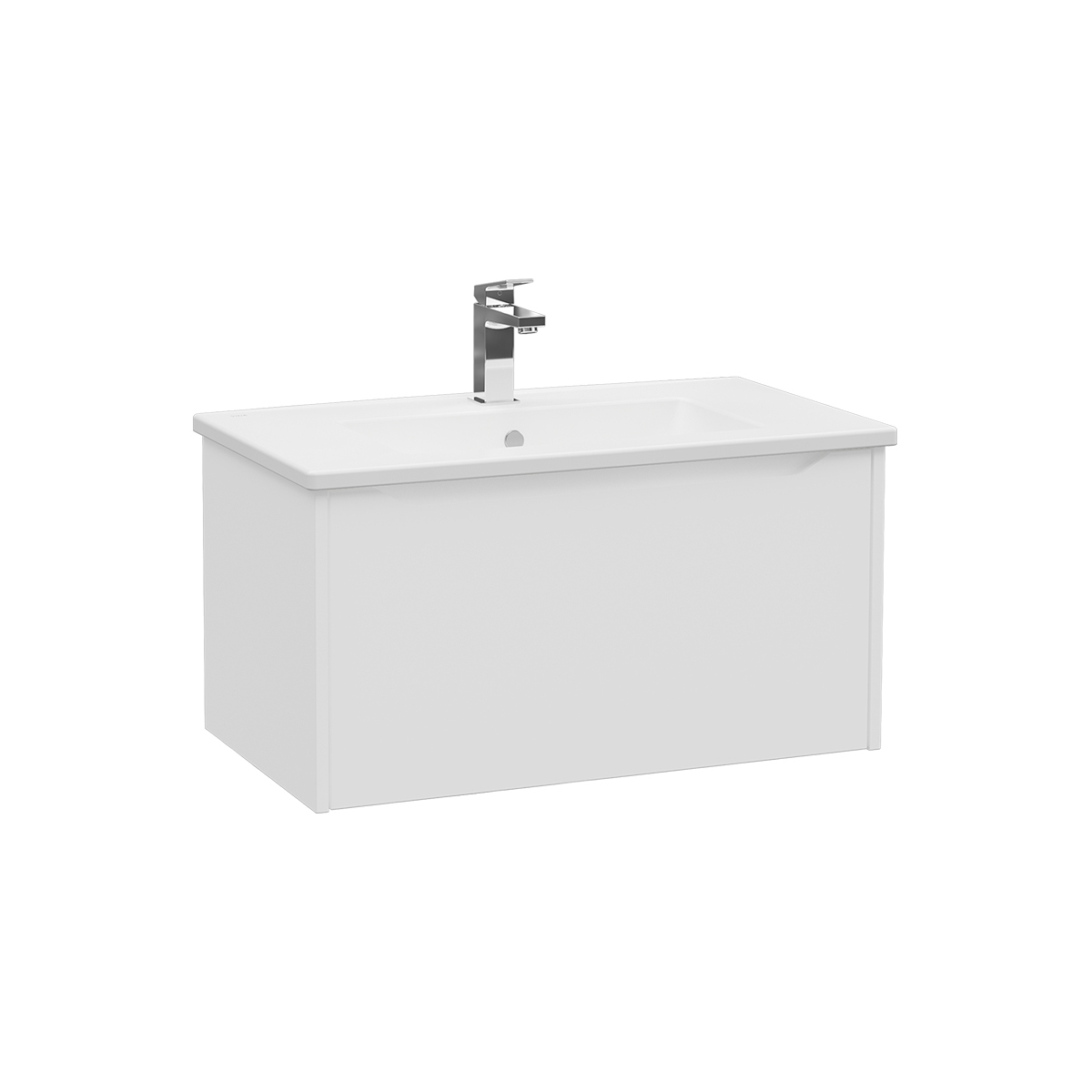 Integra Square Washbasin Unit, 80 cm, one drawer