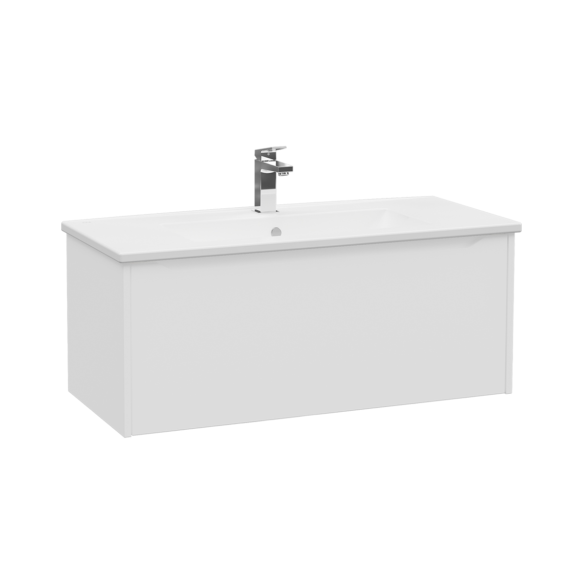 Integra Square Washbasin Unit, 100 cm, one drawer