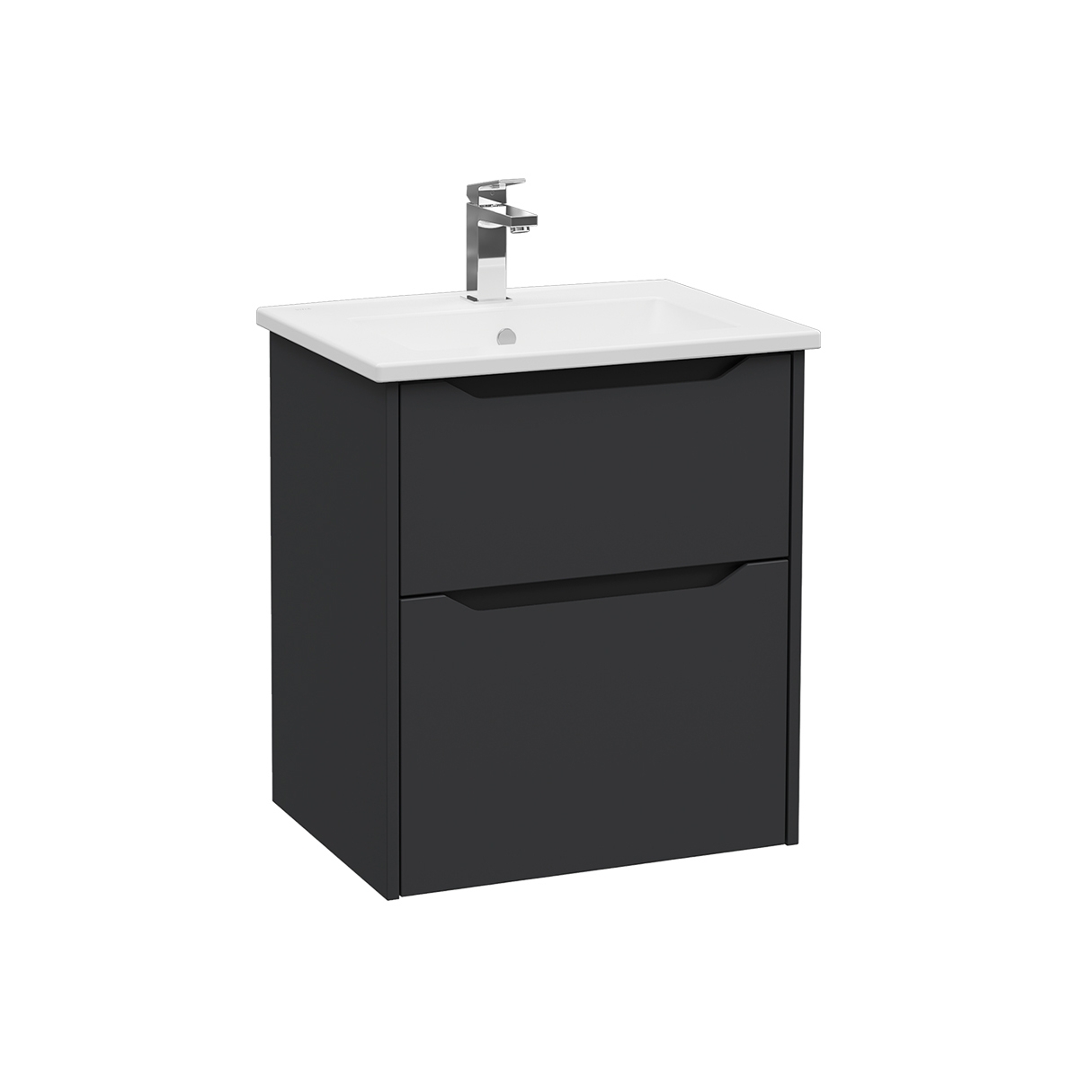 Integra Square Washbasin Unit, 60 cm, two drawers
