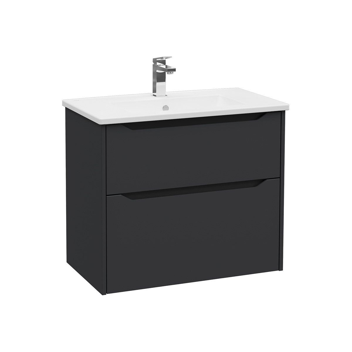 Integra Square Washbasin Unit, 80 cm, two drawers