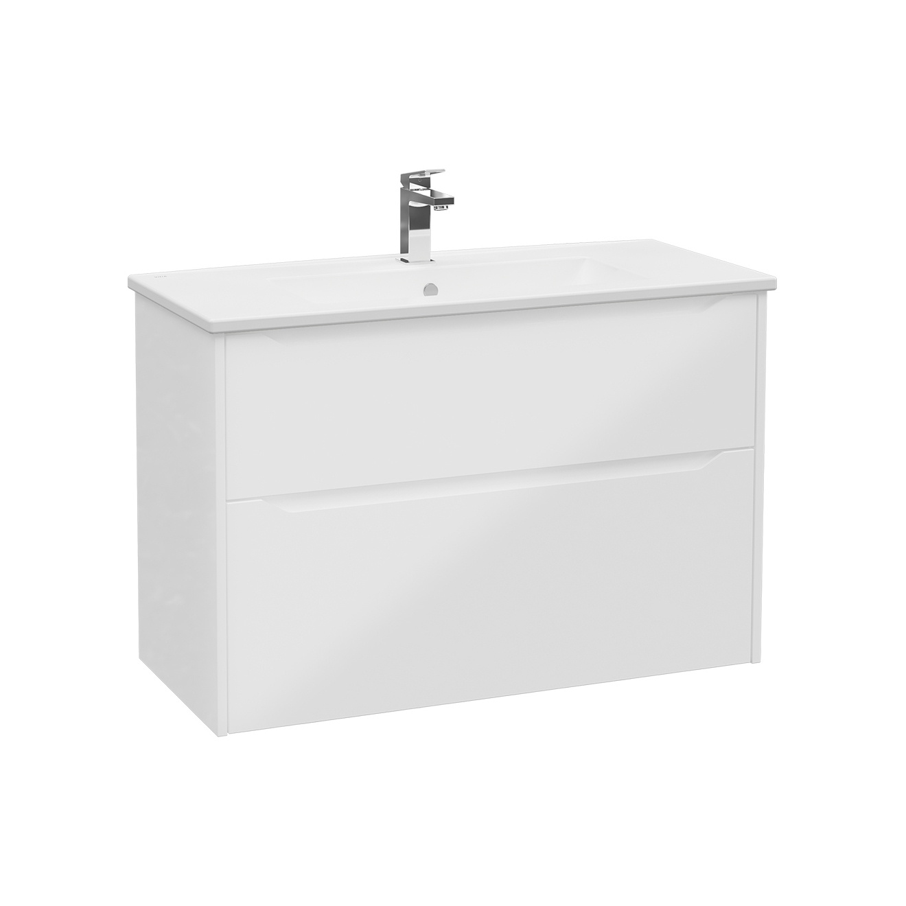 Mostrar el producto Integra Square Washbasin Unit, 100 cm, two drawers del fabricante VitrA Bathrooms