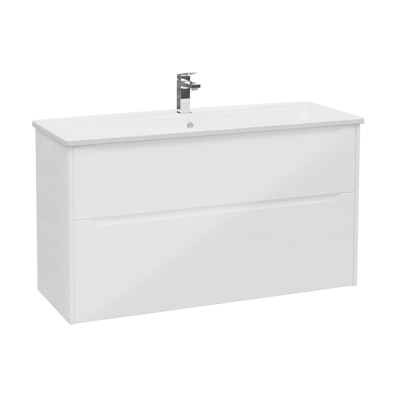 Integra Square Washbasin Unit, 120 cm, two drawers