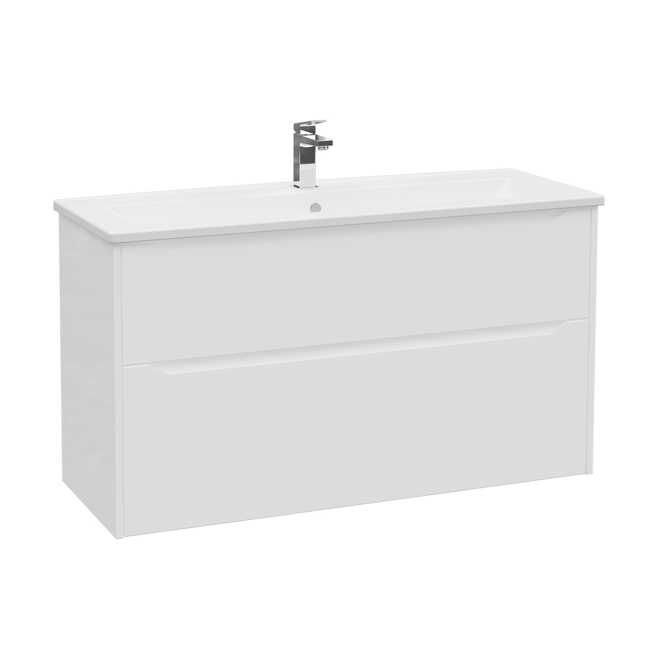 Integra Square Washbasin Unit, 120 cm, two drawers