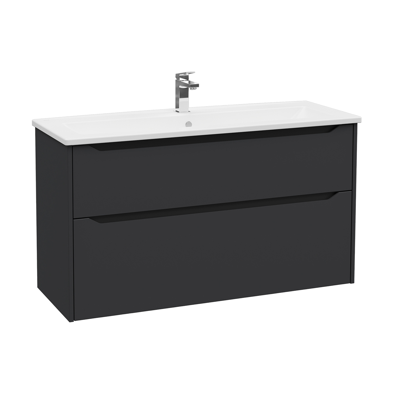 Integra Square Washbasin Unit, 120 cm, two drawers