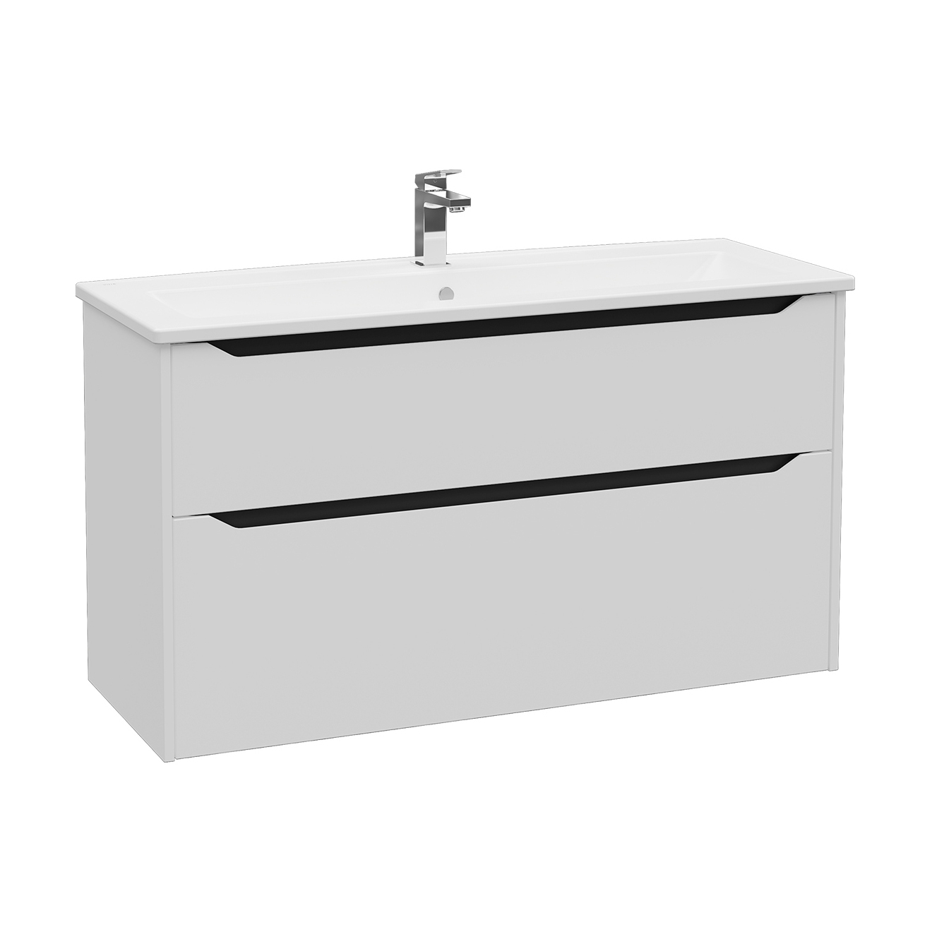 Display product Integra Square Washbasin Unit, 120 cm, two drawers from manufacturer VitrA Bathrooms