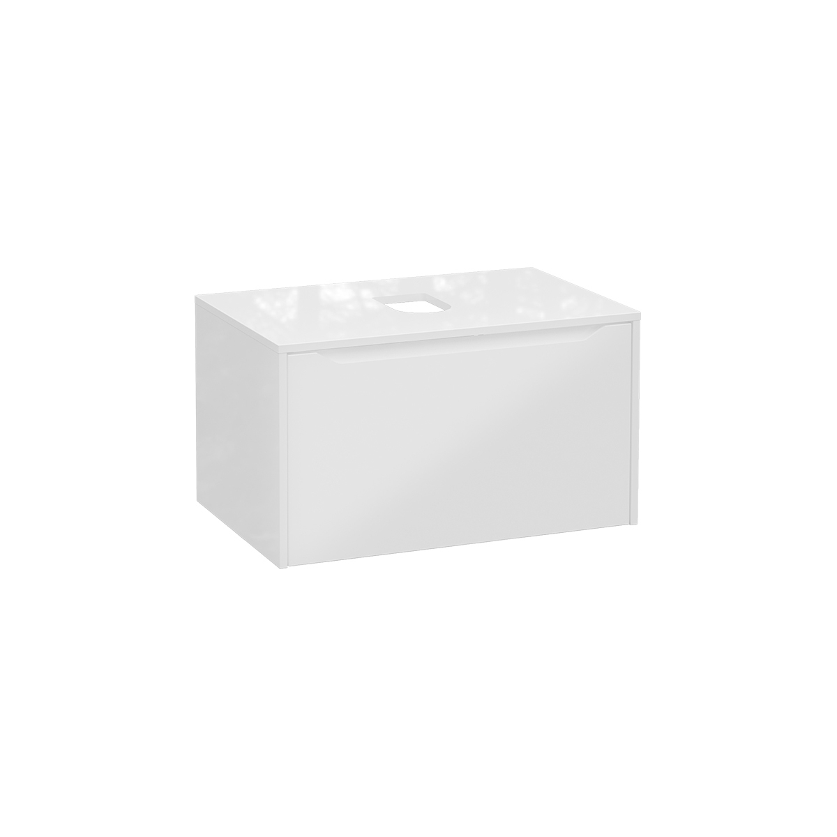 Integra Square Washbasin Unit, 80 cm, one drawer, for bowls