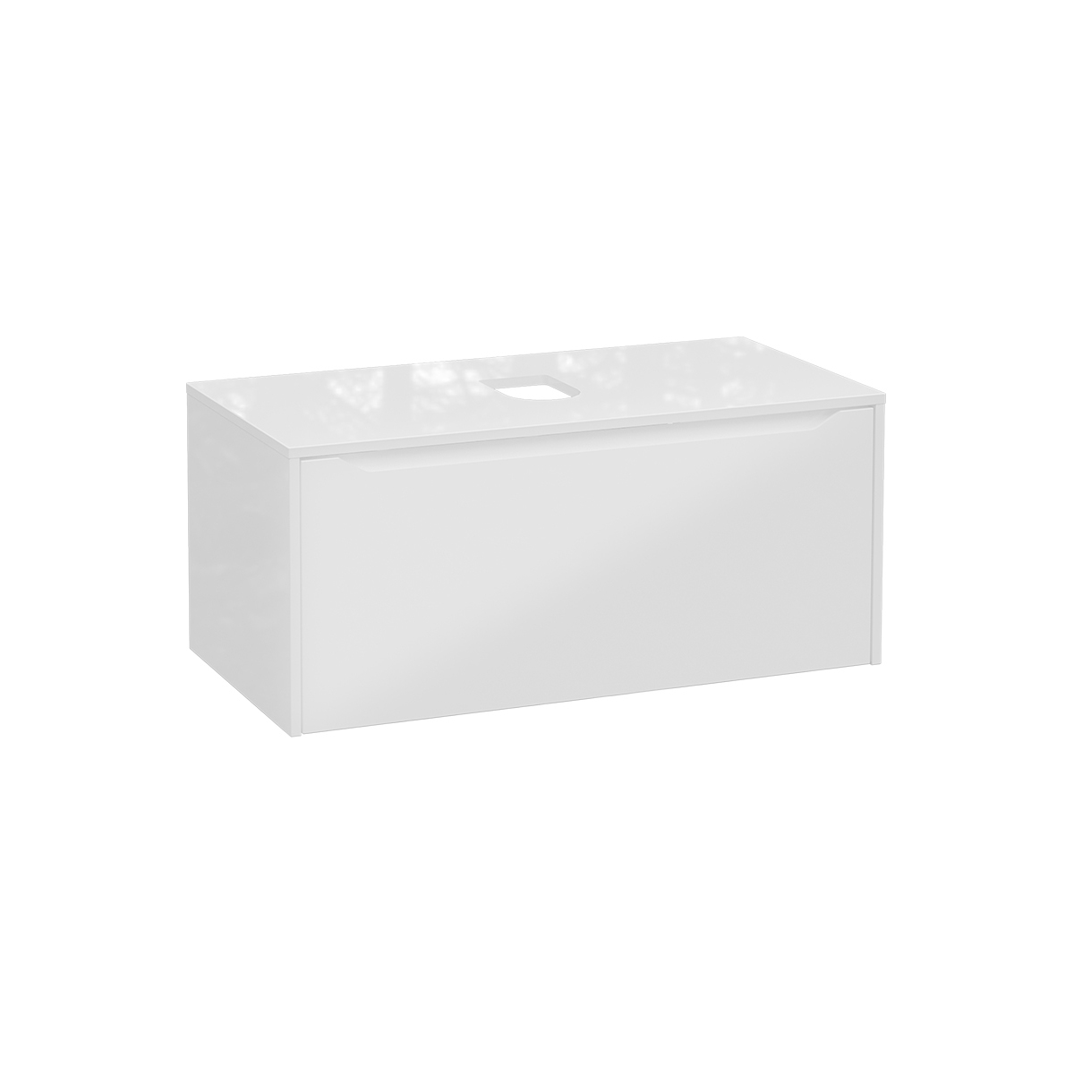 Integra Square Washbasin Unit, 100 cm, one drawer, for bowls