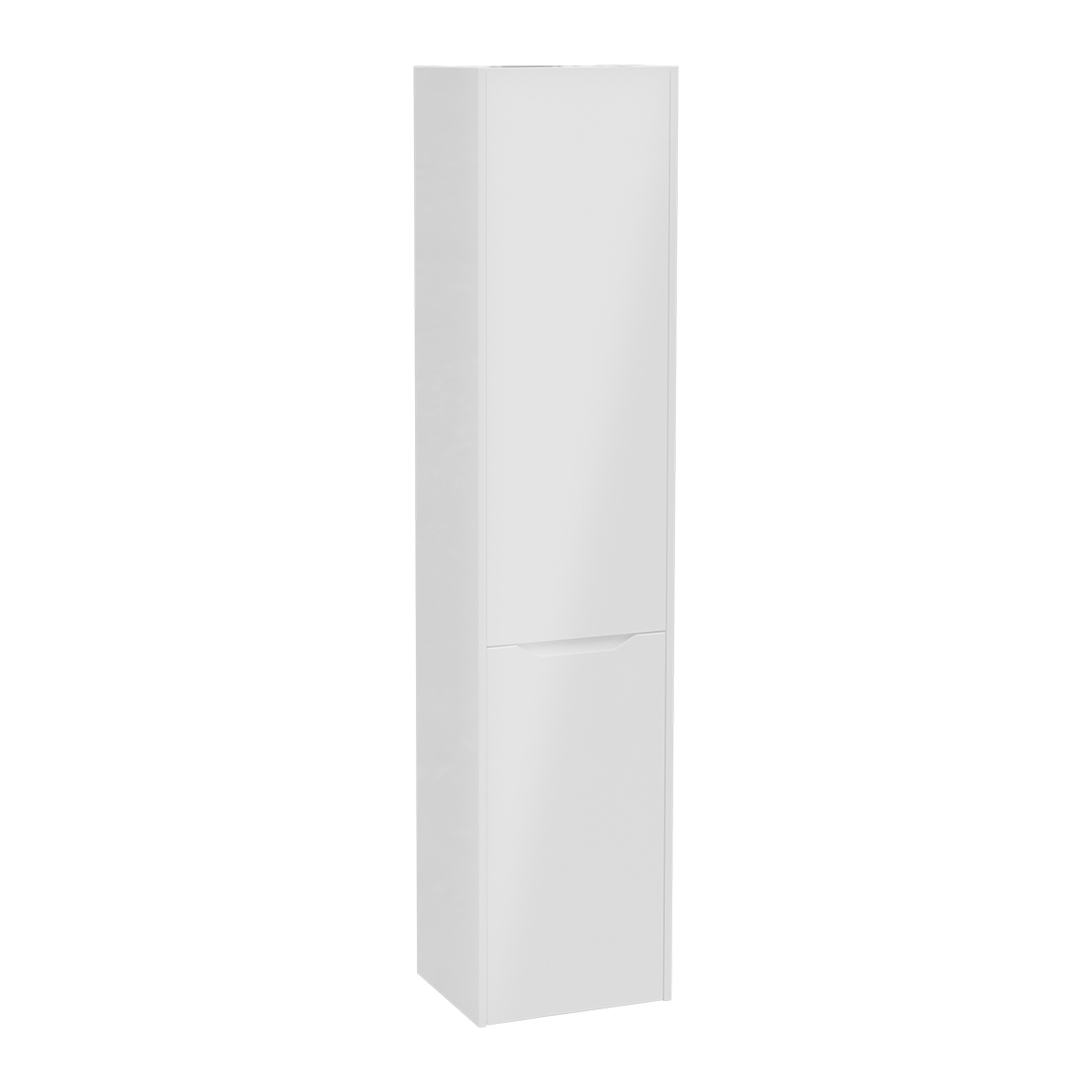 Integra Square Tall Unit, 40 cm, two doors, with laundry basket, right