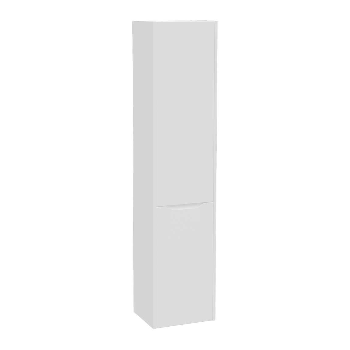 Integra Square Tall Unit, 40 cm, two doors, with laundry basket, left