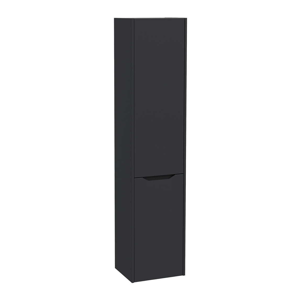 Integra Square Tall Unit, 40 cm, two doors, with laundry basket, left