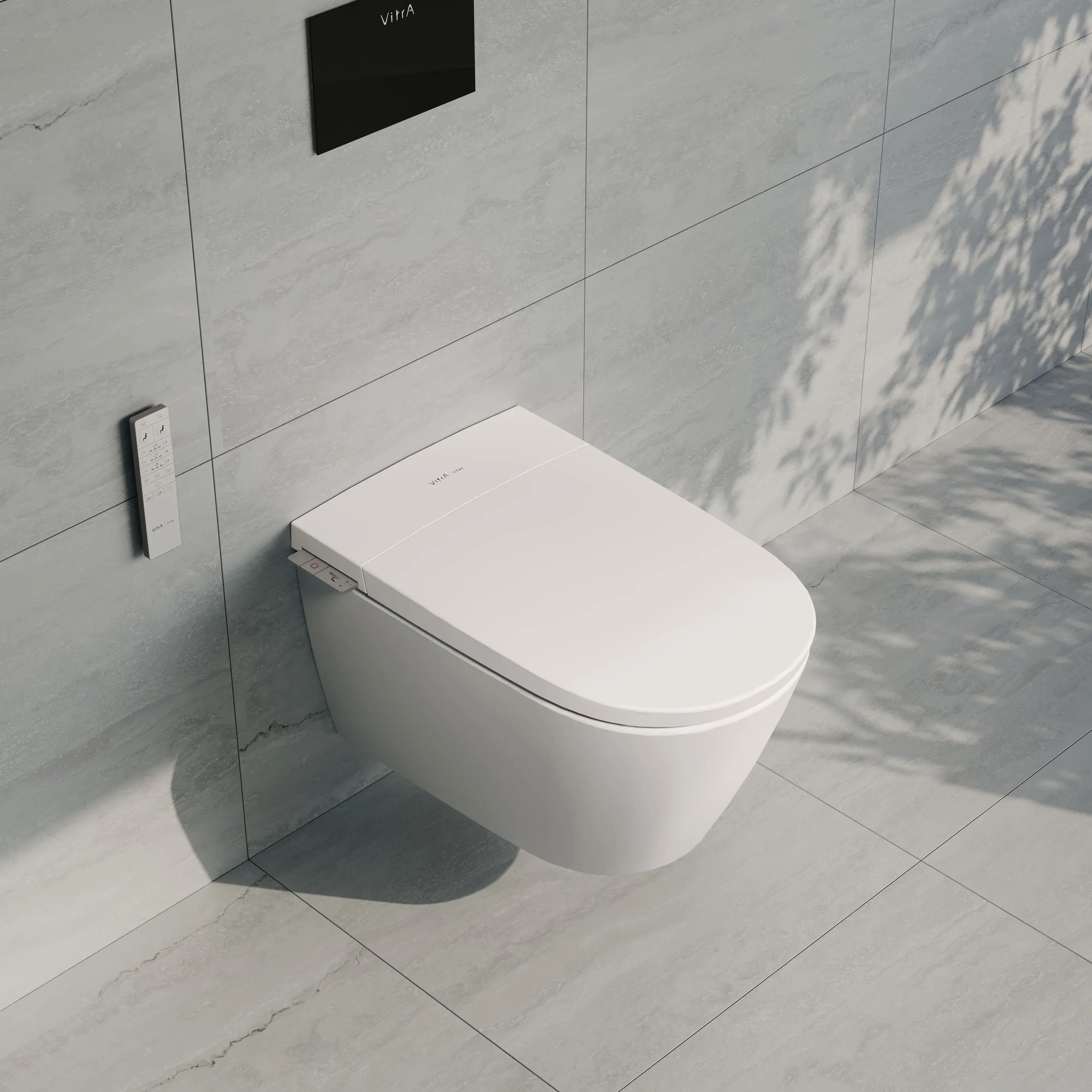 VitrA Bathrooms - V-Care 3 Prime Smart Wall-Hung WC, Vortex, 60 cm Clean