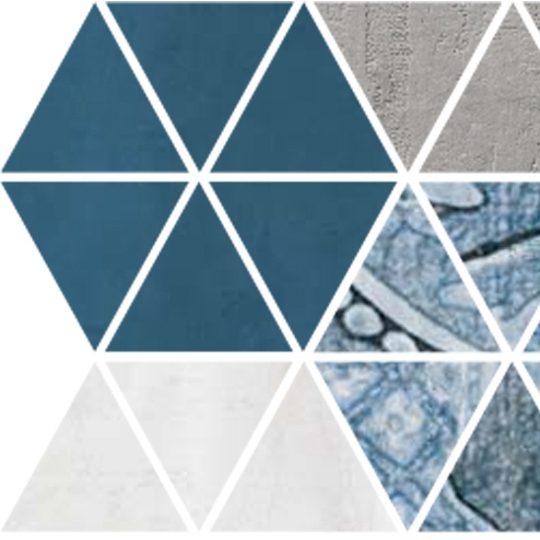 Display product Laterza-Makran | Mosaico Laterza Cemento from manufacturer VIVES Cerámica