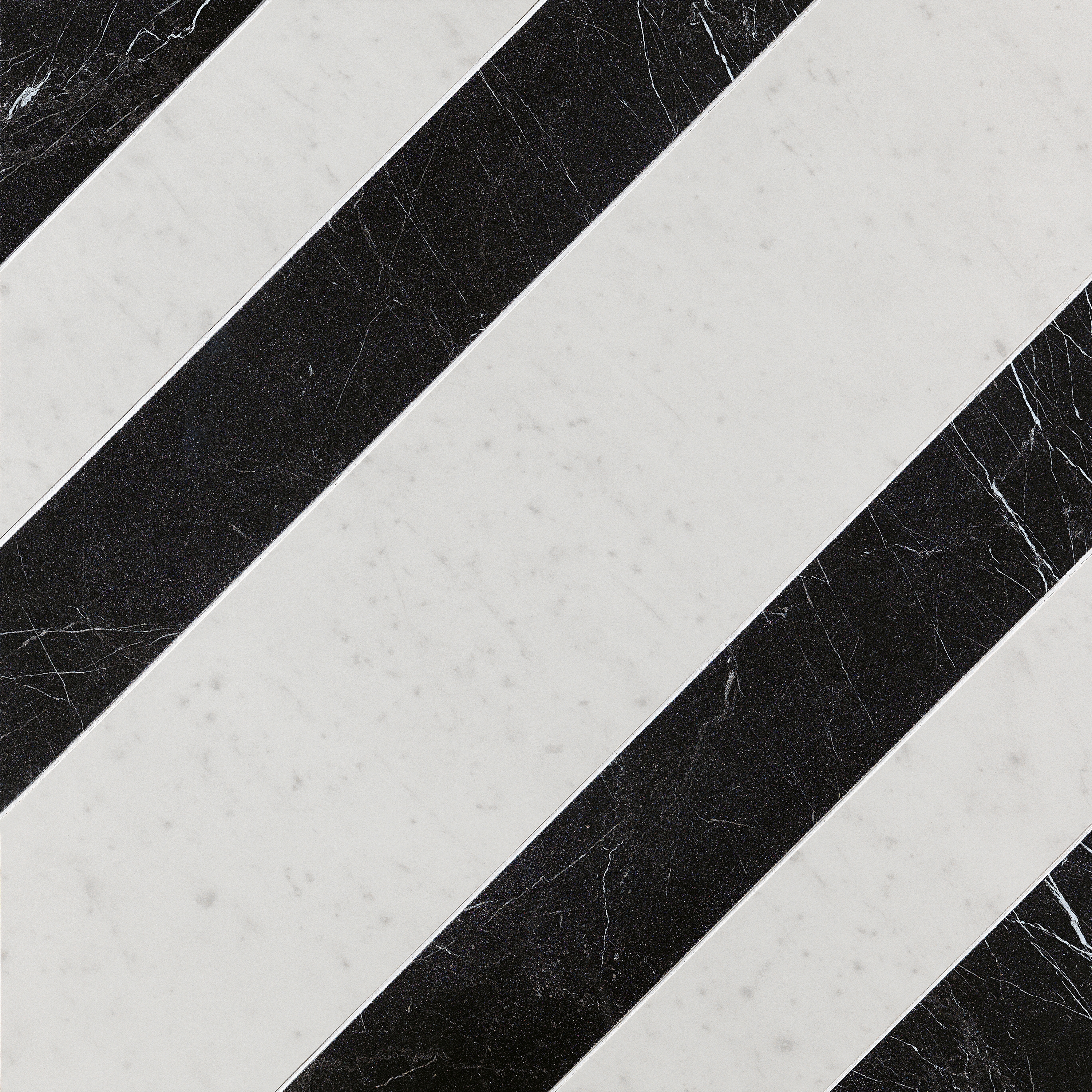 Roma Diamond Righe Carrara Nero Reale