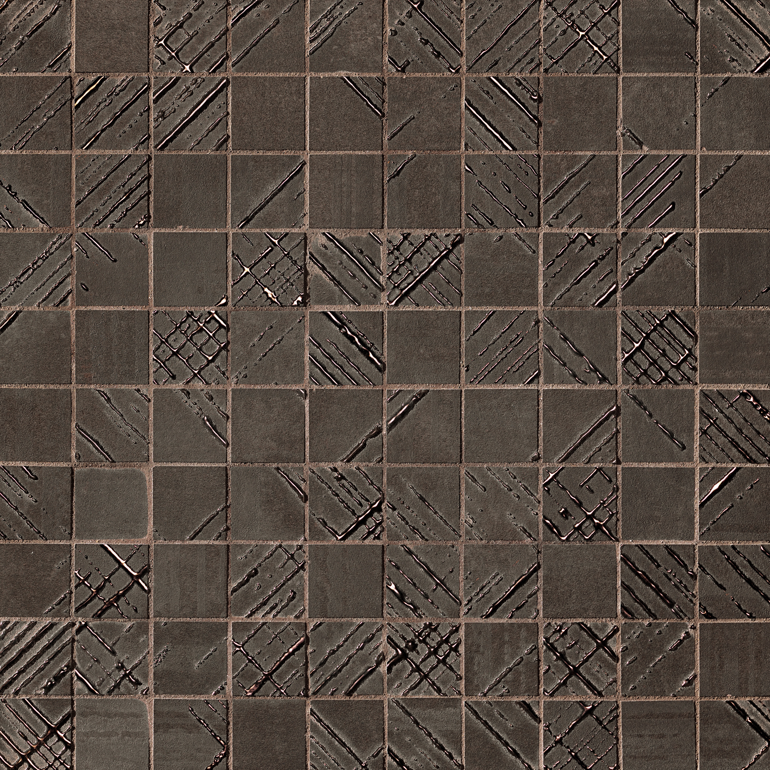 Bloom Metal Brown Gold Mosaico