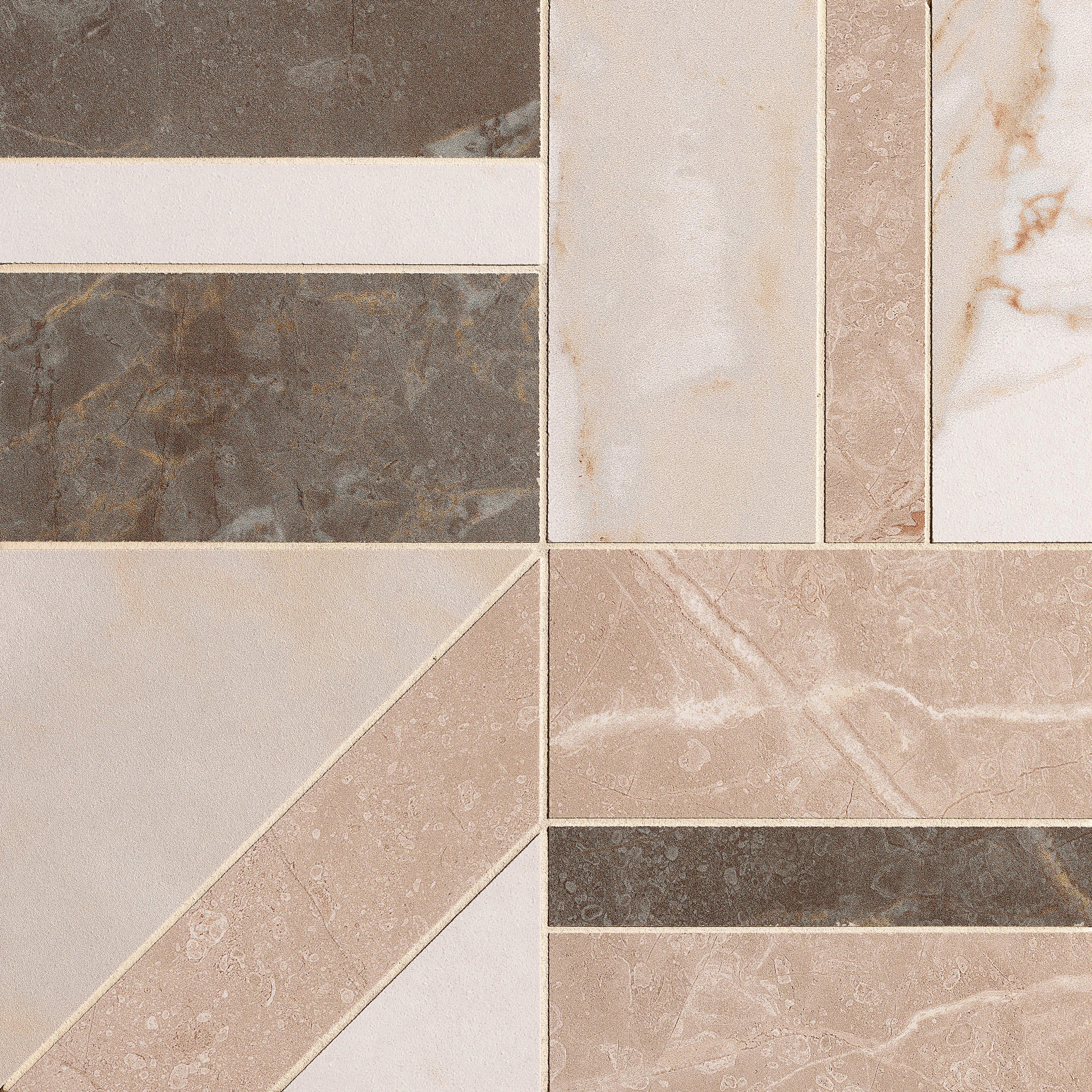 Roma Stone Carrara / Pietra Grey Deco Mosaico 30X30