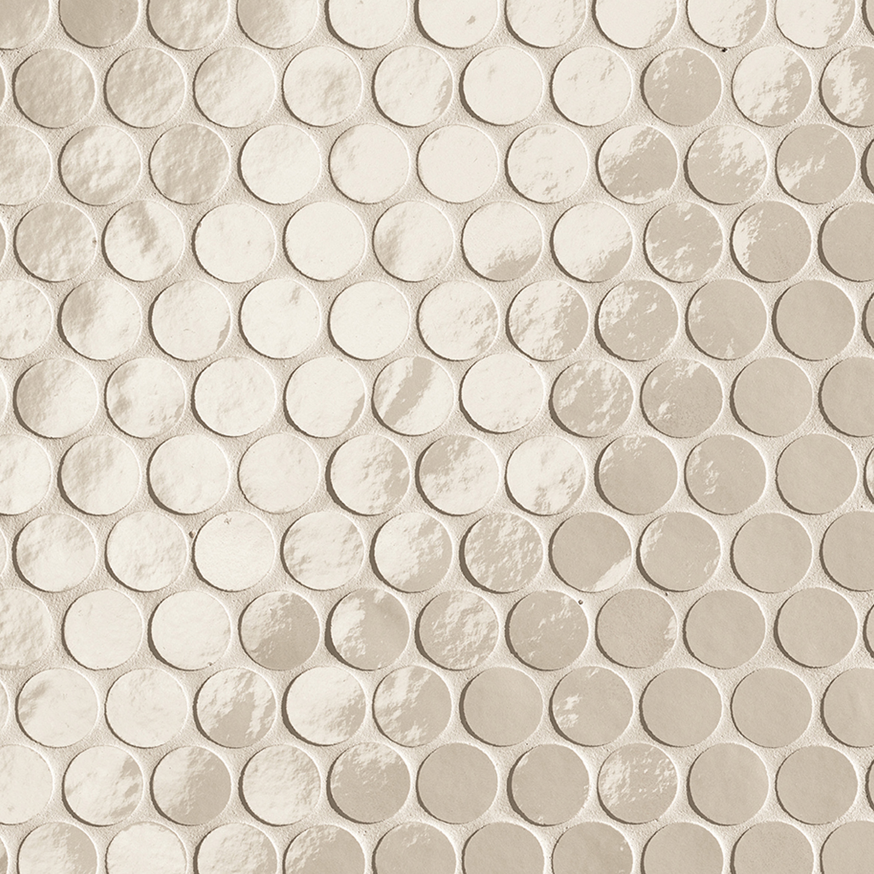 Glim Avorio Round Mosaico Brillante 29,5X35