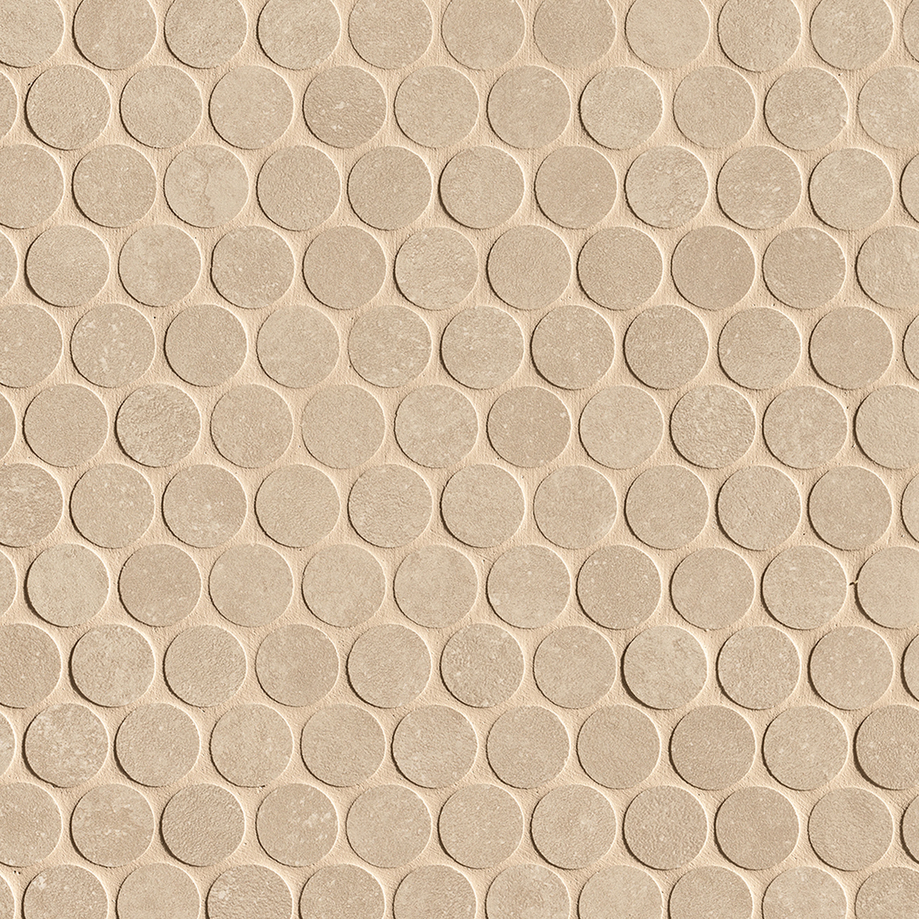 Nobu Beige Gres Round Mosaico Matt 29,5X35