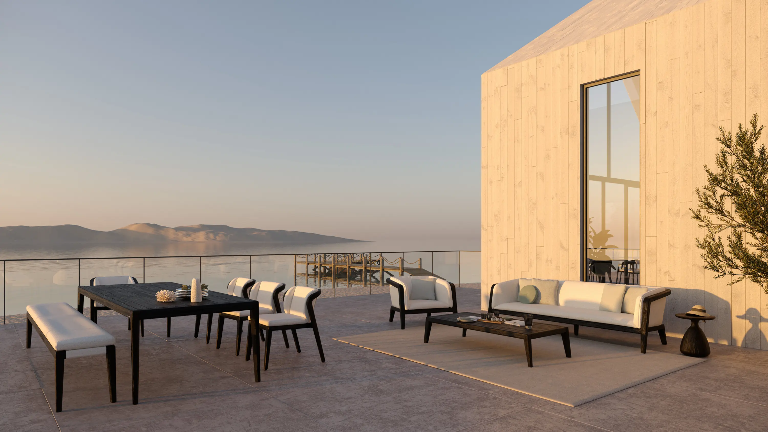 Manutti - Sunrise dining side chair