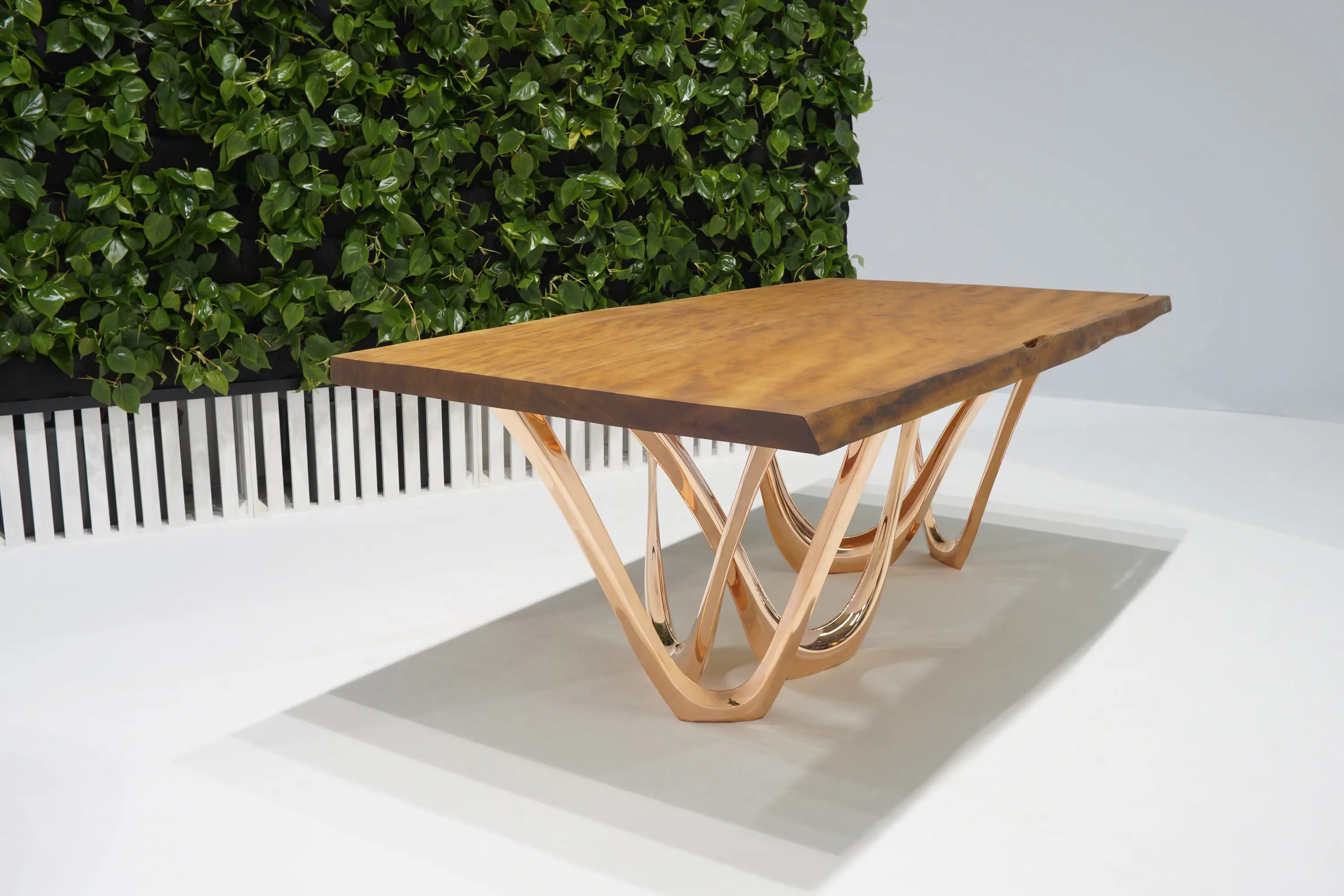 Zieta - G-Table With Copper Base And Kauri Wood Top