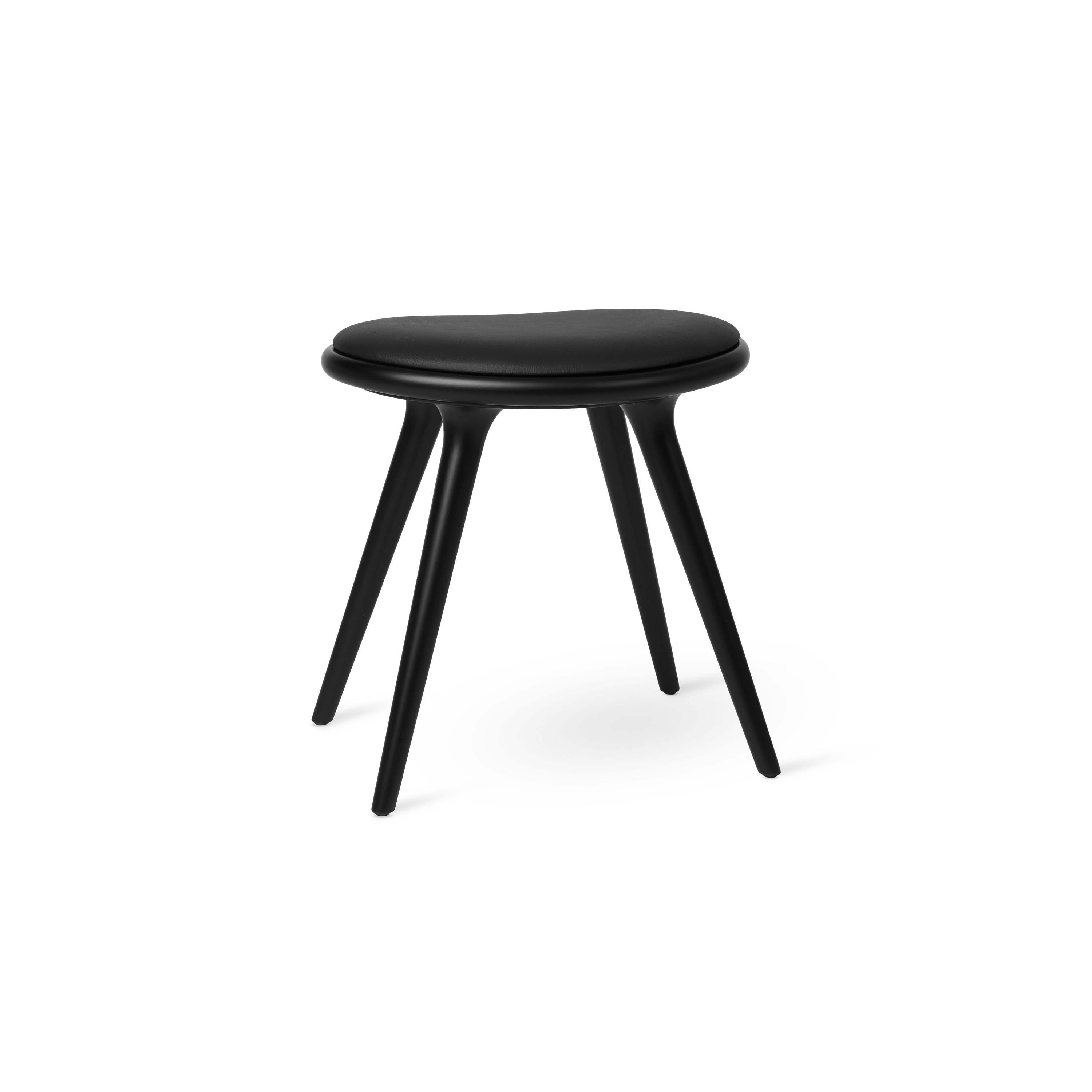 Low Stool - Black Stained Beech - 47 cm