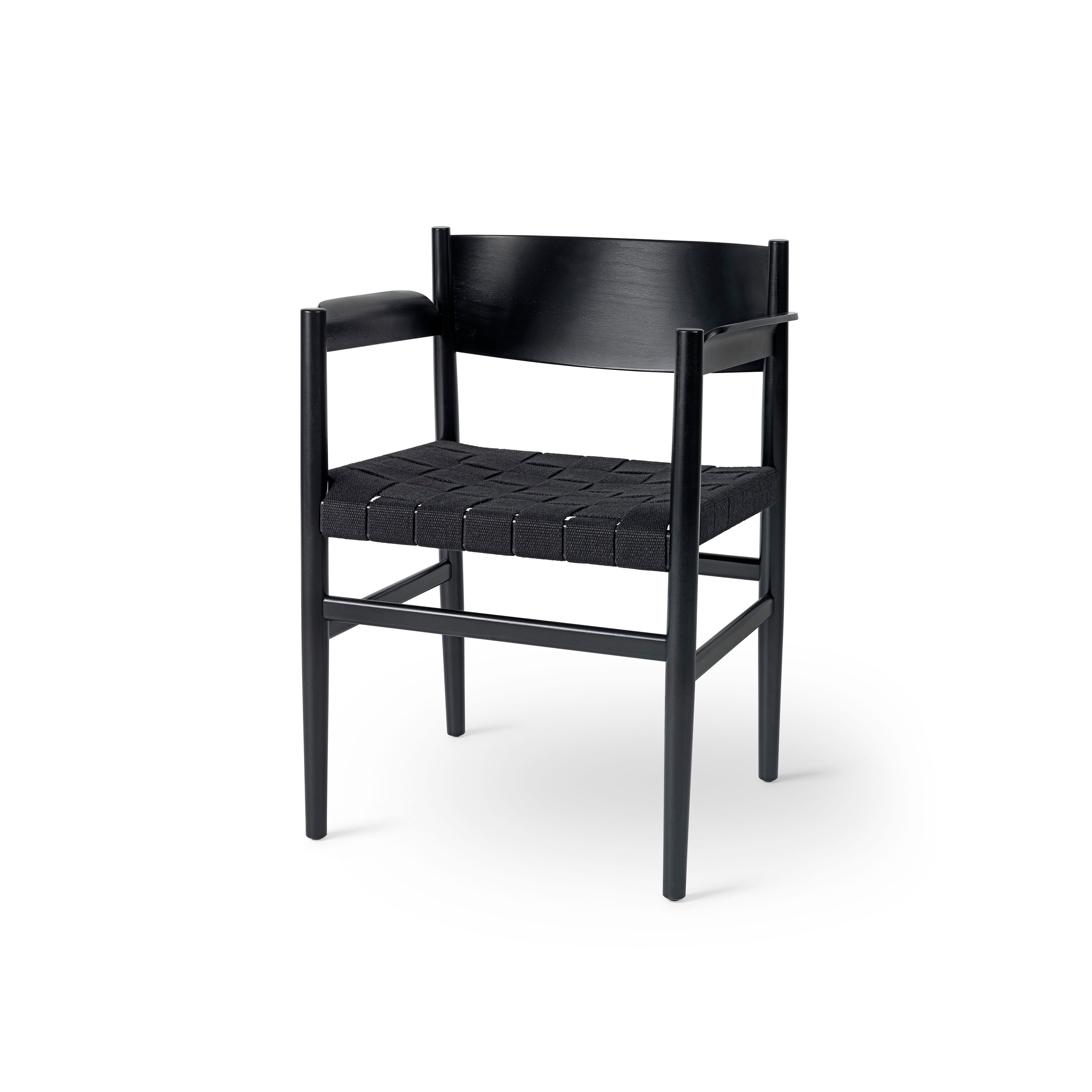 Mostrar el producto Nestor - Black Stained Beech with Black Linen Belt Seat del fabricante Mater