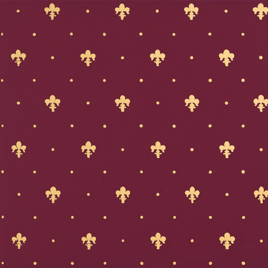 Display product Grand Elegance Gold giglio oro su bordeaux from manufacturer Petracer's Ceramics